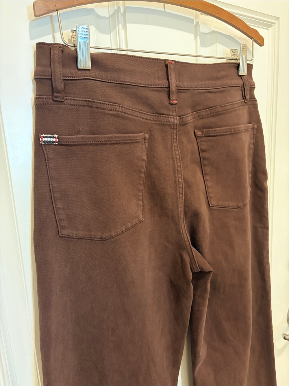 Alice & Olivia High-Rise Wide Leg Jeans in Chocolate Brown 29 - Picture 10 of 13